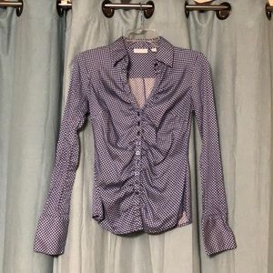 New York & Company 7th Ave Stretch Button Shirt